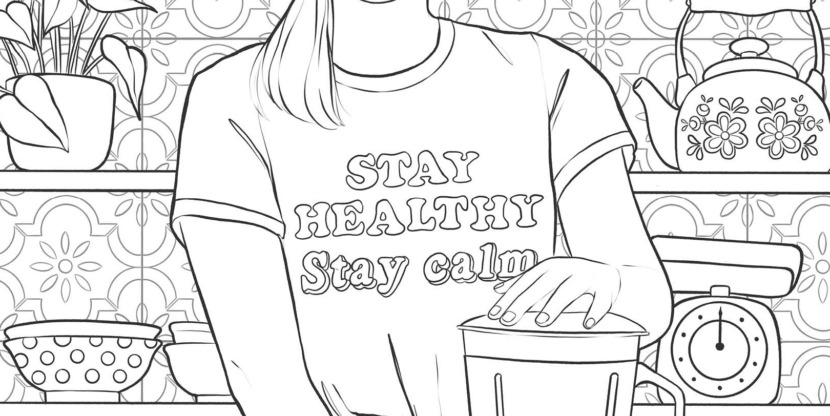 Comforting coloring page cropped- Ana Hard – Flow Magazine