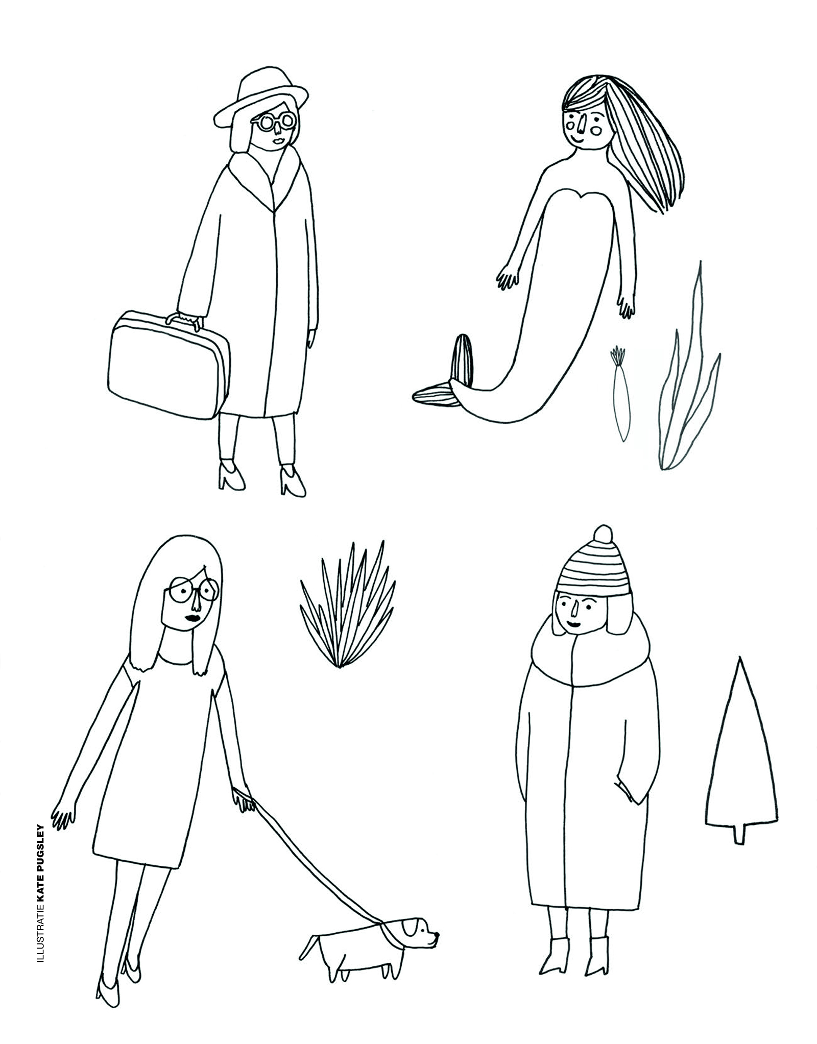 Coloring page – Kate Pugsley: people